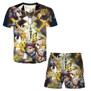 Pokemon T-Shirt & Hose für Kinder (Unisex) - Motiv: Arceus, Giratina, Pikachu uvm. - Tinisu