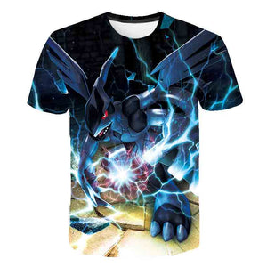 Pokemon T Shirt fur Kinder Unisex Motiv Zekrom Tinisu