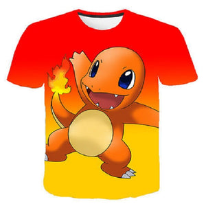 Pokemon T-Shirt für Kinder (Unisex) - Motiv: Glumanda / Charmander - Tinisu