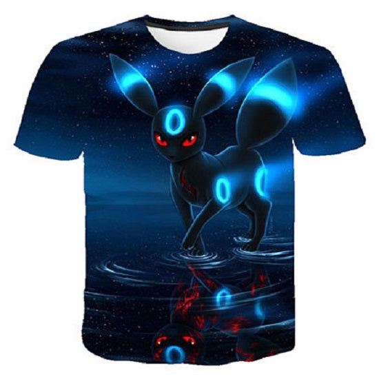 Pokemon T-Shirt für Kinder (Unisex) - Motiv: Nachtara - Umbreon - Tinisu