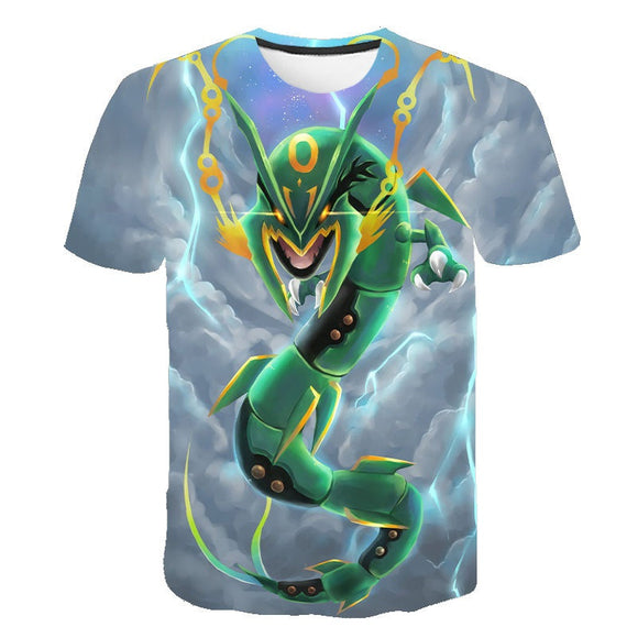 Pokemon T-Shirt für Kinder (Unisex) - Motiv: Rayquaza - Tinisu