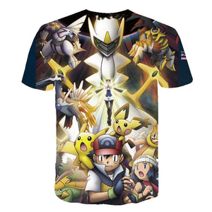 Pokemon T-Shirt für Kinder (Unisex) - Motiv: Arceus, Giratina, Pikachu uvm. - Tinisu