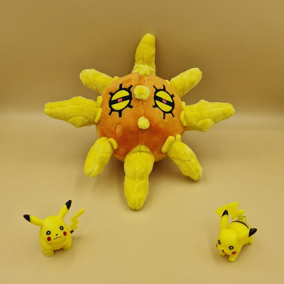 Pokemon Sonnfel Kuscheltier - 18 cm Plüschtier Solrock - Tinisu