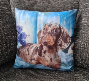 Dekorativer Tier Kissenbezug: Hund - 40cm x 40cm - Tinisu