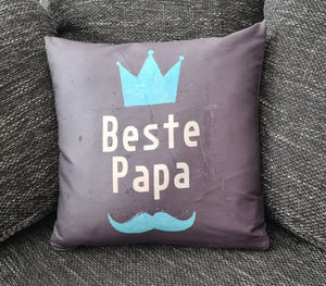 Vatertag Kissenbezug: "Beste Papa" - 40cm x 40cm - Tinisu