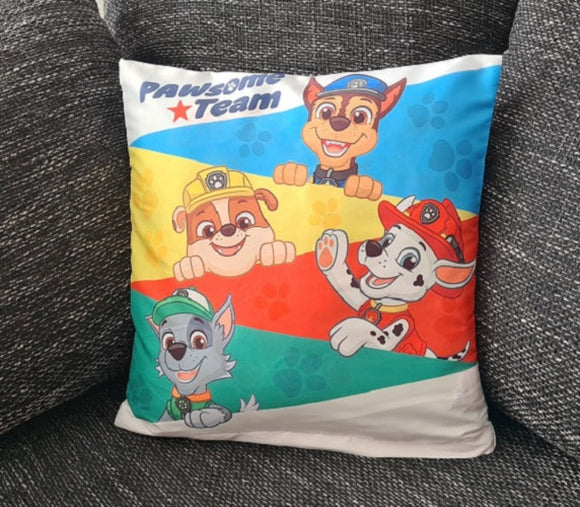 Paw Patrol Kissenbezug für Kinder - Helfer auf vier Pfoten / 40cm x 40cm - Tinisu