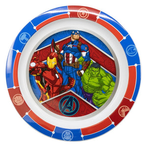 Avengers Plastik-Teller Kunststoffset für Kinder - Mikrowelle geeignet - Tinisu