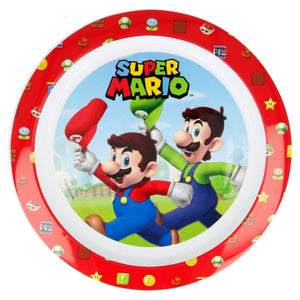 Super Mario Plastik-Teller Kunststoffset für Kinder - Mikrowelle geeignet - Tinisu