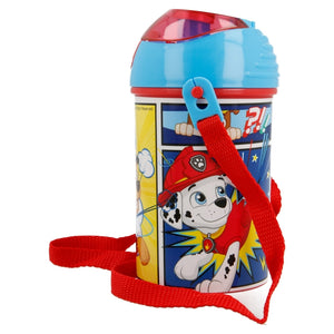 Paw Patrol Pop-Up Plastik Flasche 450 ml Helfer auf vier Pfoten - Tinisu