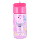 Peppa Pig Plastik Flasche 430 ml Trinkflasche Peppa Wutz Sportflasche - Tinisu