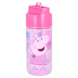 Peppa Pig Plastik Flasche 430 ml Trinkflasche Peppa Wutz Sportflasche - Tinisu