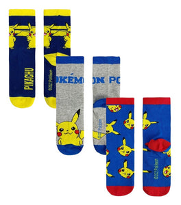 Pokemon Socken 3 Paar Unisex Kinder Pikachu - Tinisu